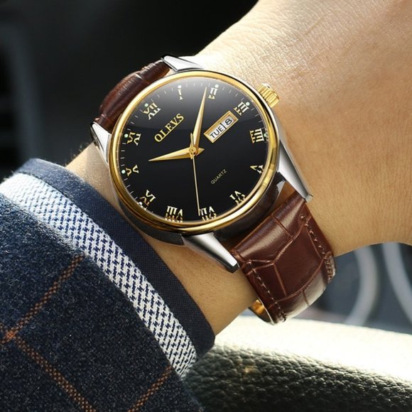 Men’s Watch Leather Band - Picture 1 of 10